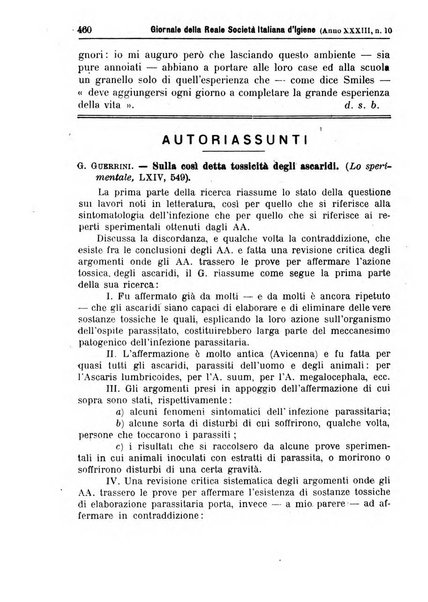 Giornale della Società italiana d'igiene