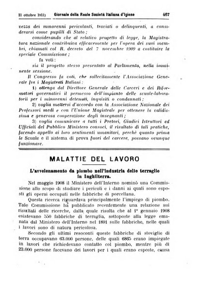 Giornale della Società italiana d'igiene