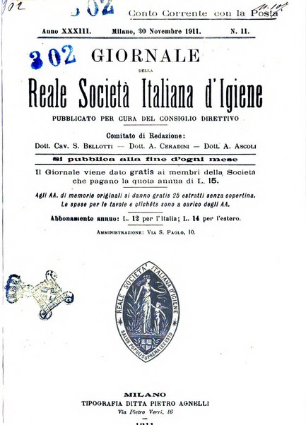 Giornale della Società italiana d'igiene