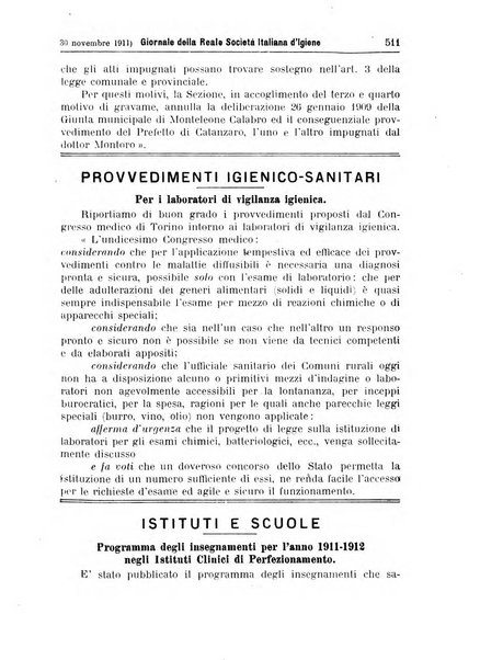 Giornale della Società italiana d'igiene