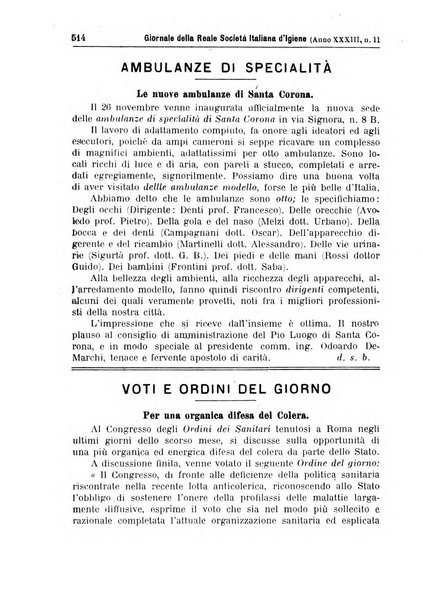 Giornale della Società italiana d'igiene