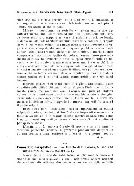 Giornale della Società italiana d'igiene