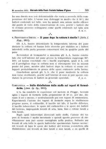 Giornale della Società italiana d'igiene