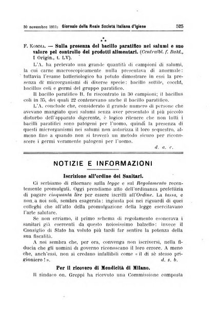 Giornale della Società italiana d'igiene