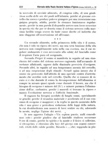 Giornale della Società italiana d'igiene