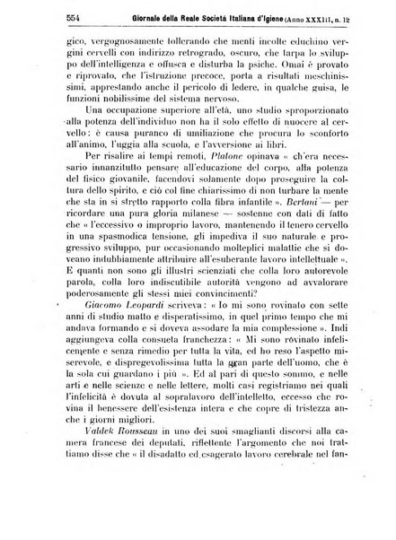 Giornale della Società italiana d'igiene