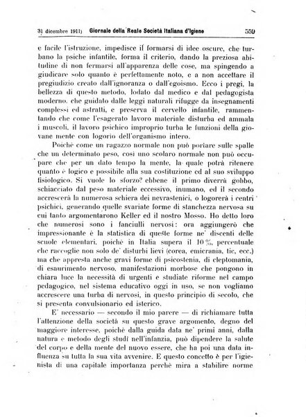 Giornale della Società italiana d'igiene