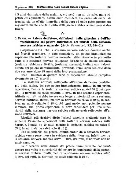 Giornale della Società italiana d'igiene