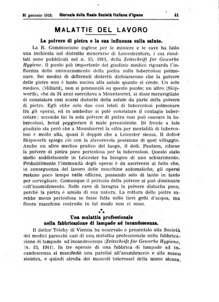 Giornale della Società italiana d'igiene