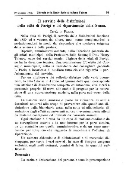 Giornale della Società italiana d'igiene