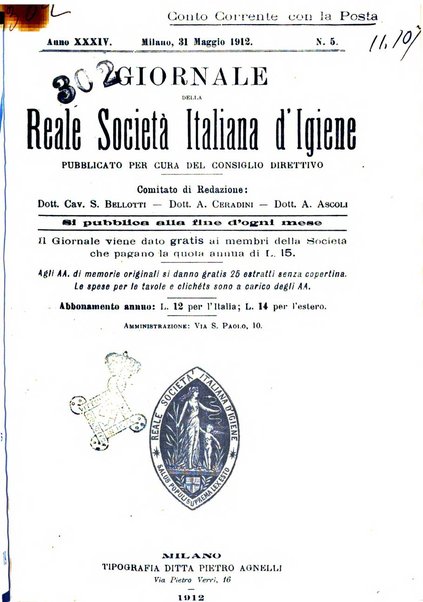 Giornale della Società italiana d'igiene