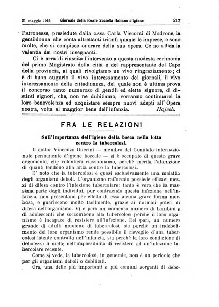 Giornale della Società italiana d'igiene