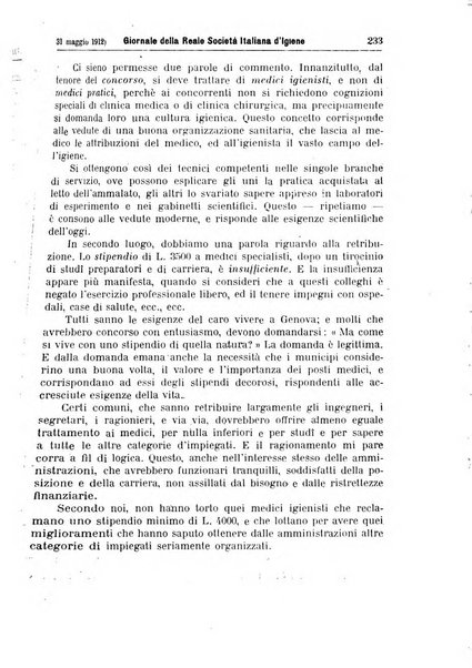 Giornale della Società italiana d'igiene