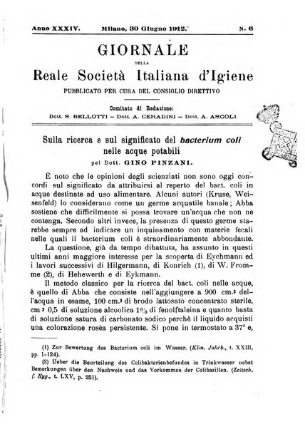 Giornale della Società italiana d'igiene