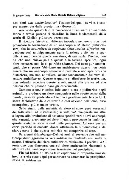 Giornale della Società italiana d'igiene