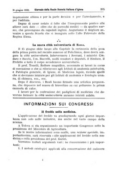 Giornale della Società italiana d'igiene