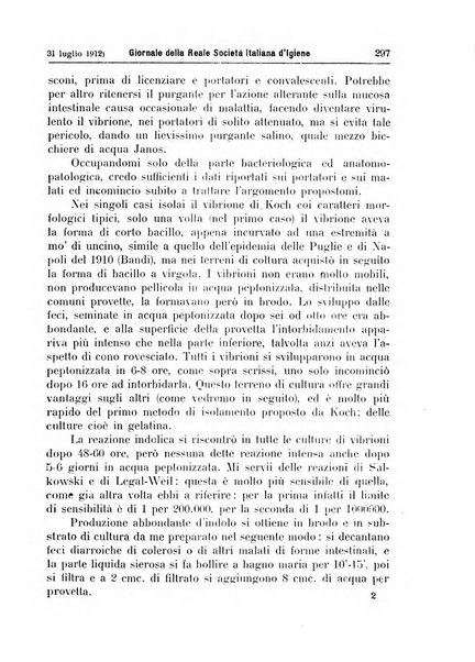 Giornale della Società italiana d'igiene