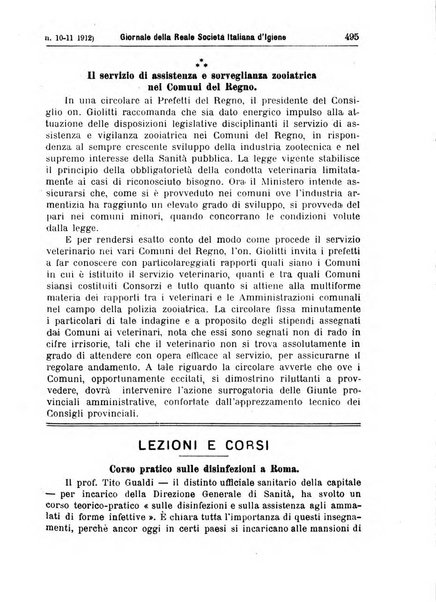 Giornale della Società italiana d'igiene