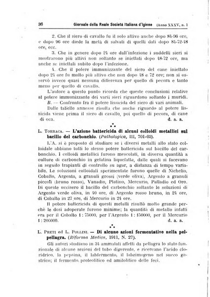 Giornale della Società italiana d'igiene