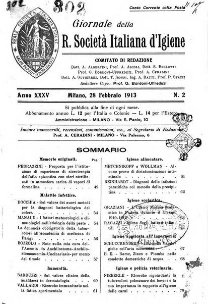 Giornale della Società italiana d'igiene