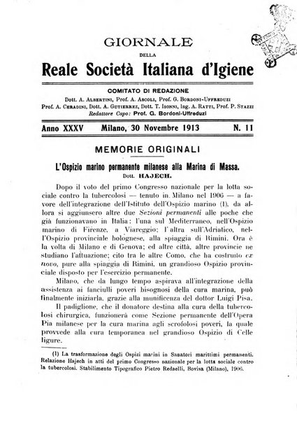 Giornale della Società italiana d'igiene