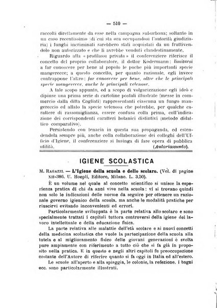 Giornale della Società italiana d'igiene