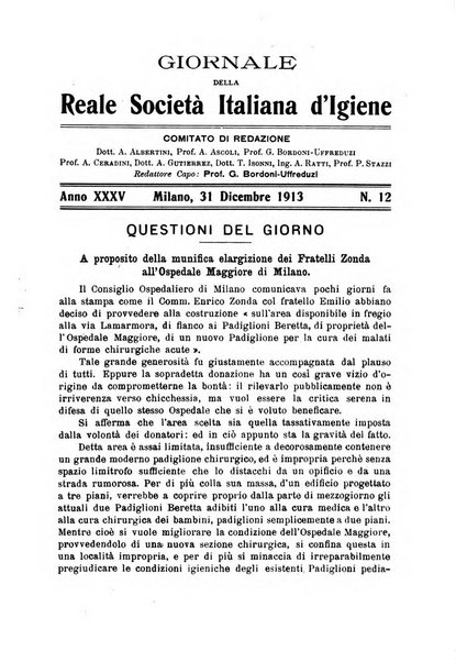 Giornale della Società italiana d'igiene