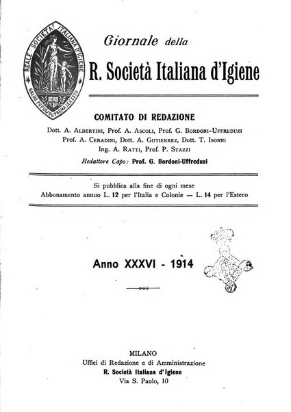 Giornale della Società italiana d'igiene