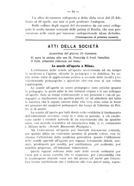 Giornale della Società italiana d'igiene