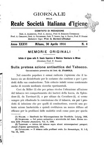 Giornale della Società italiana d'igiene