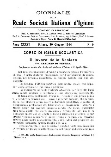 Giornale della Società italiana d'igiene