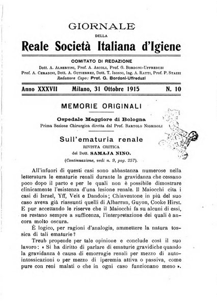 Giornale della Società italiana d'igiene