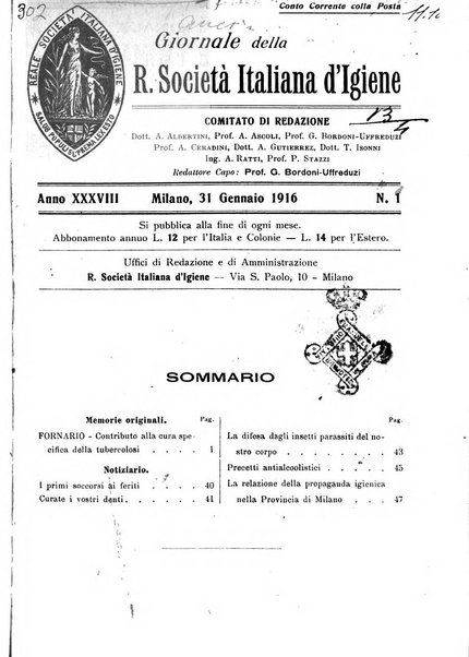 Giornale della Società italiana d'igiene