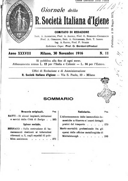 Giornale della Società italiana d'igiene