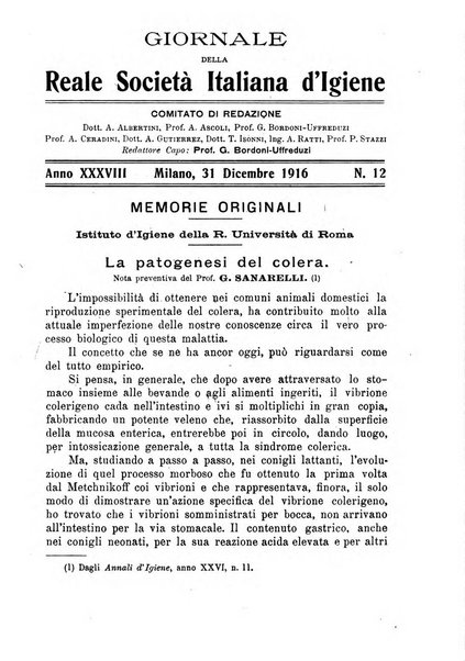 Giornale della Società italiana d'igiene