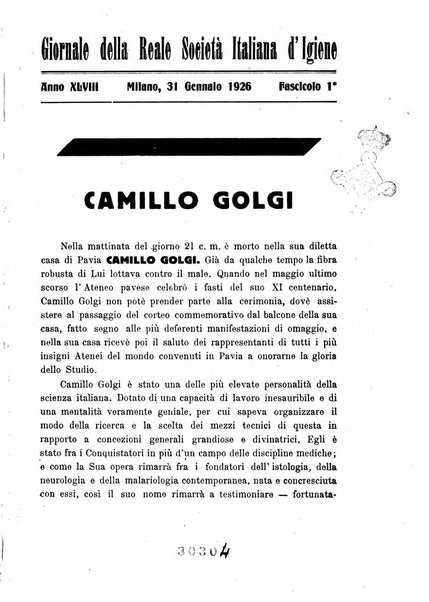 Giornale della Società italiana d'igiene