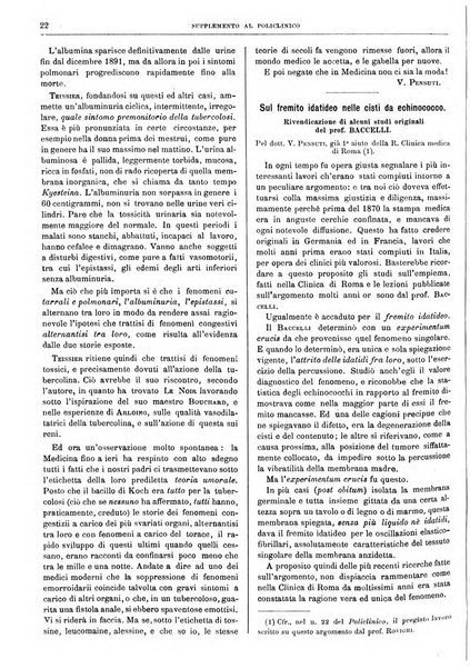 Supplemento al policlinico periodico di medicina, chirurgia ed igiene