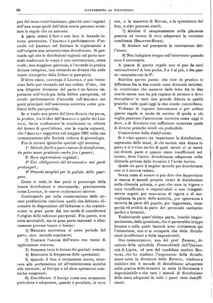 Supplemento al policlinico periodico di medicina, chirurgia ed igiene