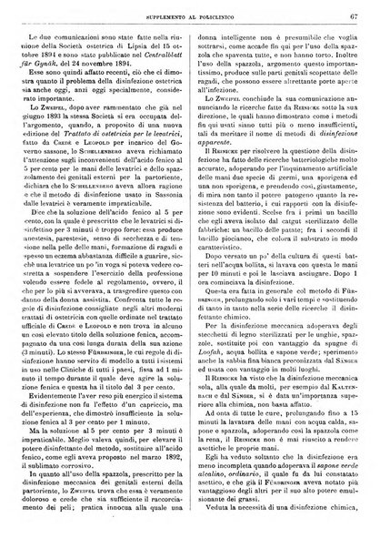 Supplemento al policlinico periodico di medicina, chirurgia ed igiene