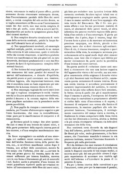 Supplemento al policlinico periodico di medicina, chirurgia ed igiene