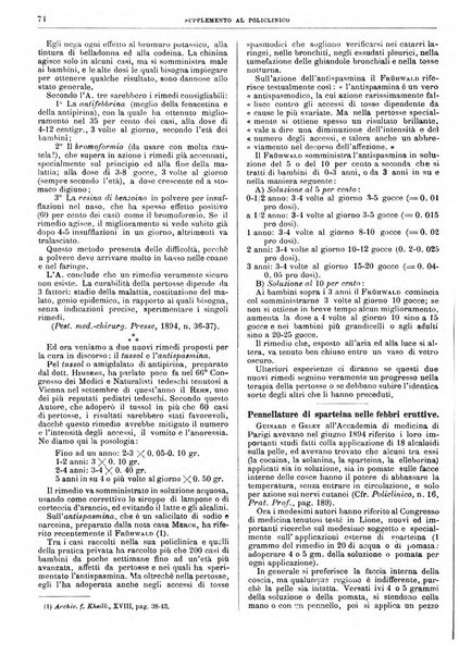 Supplemento al policlinico periodico di medicina, chirurgia ed igiene