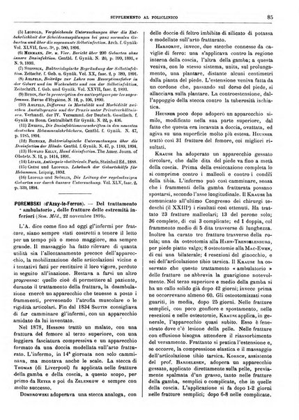 Supplemento al policlinico periodico di medicina, chirurgia ed igiene