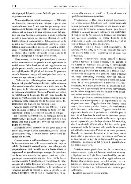 Supplemento al policlinico periodico di medicina, chirurgia ed igiene