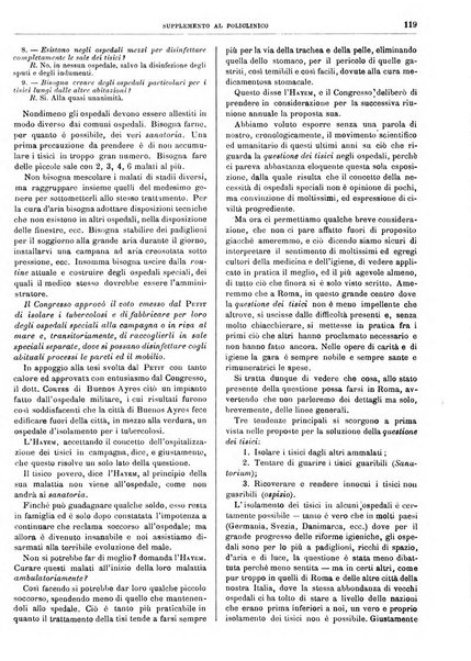 Supplemento al policlinico periodico di medicina, chirurgia ed igiene