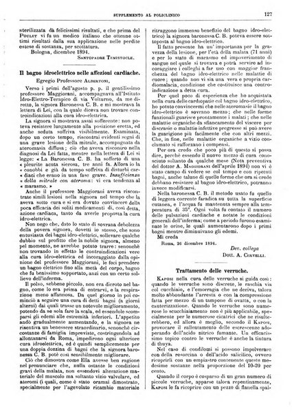 Supplemento al policlinico periodico di medicina, chirurgia ed igiene