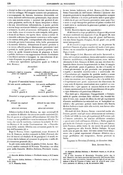 Supplemento al policlinico periodico di medicina, chirurgia ed igiene