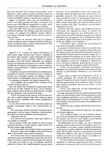 Supplemento al policlinico periodico di medicina, chirurgia ed igiene