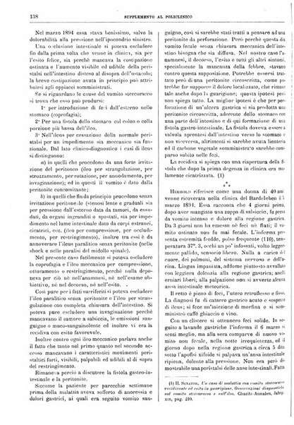 Supplemento al policlinico periodico di medicina, chirurgia ed igiene