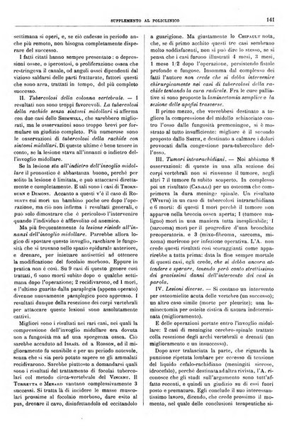 Supplemento al policlinico periodico di medicina, chirurgia ed igiene