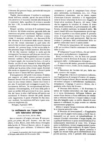 Supplemento al policlinico periodico di medicina, chirurgia ed igiene